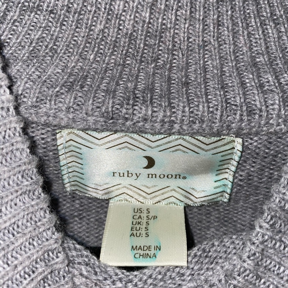 Grey Sweater With Ruffle Details - Picture 2 of 3